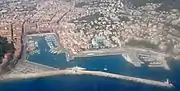 Vue aérienne du port Lympia.