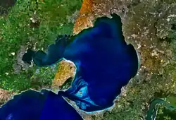 Image satellite de la baie de Port Phillip.