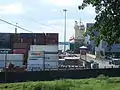 Une vue du port autonome de Douala à partir de Bonanjo au Cameroun