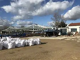 Le Pont de Frans en 2018 depuis le port de Jassans-Riottier.