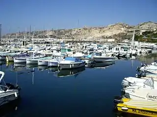  Des petits bateaux amarrés dans un port, dont des barquettes en bois.