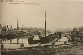 Port de Reims Vue de la Rue Polonceau (Source : collection Michel Thibault Amicarte 51)