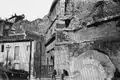 La Porta Tiburtina vers 1900 avec la station du tramway de la ligne Rome-Tivoli