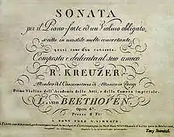 Image illustrative de l’article Sonate pour violon et piano no 9 de Beethoven