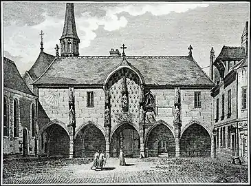 Portail Saint-Louis de la chartreuse de Paris au XVIIe siècle.