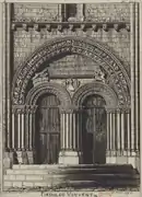 Portail nord (gravure réalisée par Octave de Rochebrune).
