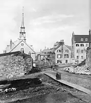 L'emplacement de la porte Kent, avant sa construction en 1878