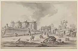 La Bastille et la porte Saint-Antoine en 1789.