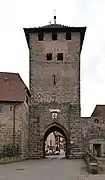 La porte d'Ebersheim vue de l'est.
