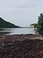 Porte d'Enfer, vue de la baie à partir de la plage saccagée par les sargasses (2022)