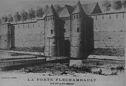 La porte Fléchambault d'après A. Moreau.