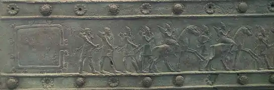 Départ du camp, campagne en Babylonie, 851 av. J.-C.