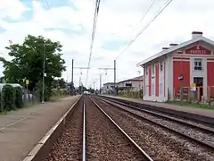 Les voies en direction de Bordeaux.