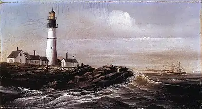 Le phare de Portland peint par William Aiken Walker (1839-1921).