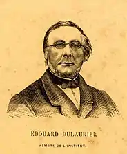 Portrait gravé d'Édouard Dulaurier.