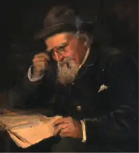 Portrait de Gatien Chaplain-Duparc (1885), détail, Edmond Leroy, Musées du Mans.