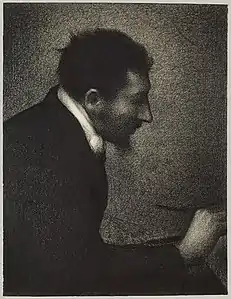 Georges Seurat's study of his friend the artist Aman-Jean