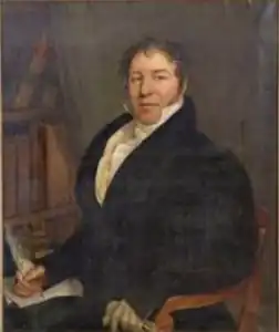 Portrait d'un écrivain à sa table de travail (1824), huile sur toile, 85 × 70 cm, localisation inconnue.