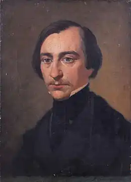 Portrait de Denis-Victor Poelaert (1820 - 1859) par Jacques Louis Tiberghien (1818-1897).