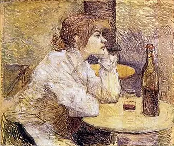 Henri de Toulouse-Lautrec, Gueule de bois (vers 1888), Cambridge, Fogg Art Museum.