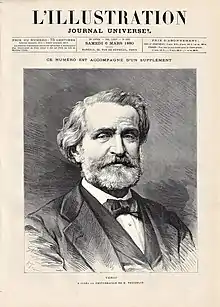 Verdi par Truchelut à la Une du journal L'illustration