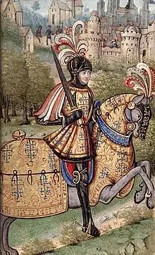 enluminure ornant La Nancéide, 1518, manuscrit de Pierre de Blarru