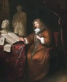Caspar Netscher, Portrait d'Abraham van Lennep, huile sur toile, 1672.