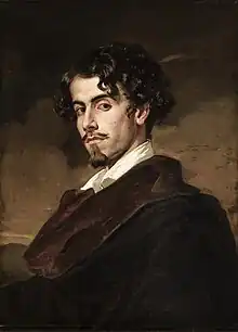 Valeriano Domínguez Bécquer : Portrait de son frère, Gustavo Adolfo Bécquer (1862).