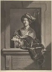Reproduction d'un portrait de Hyacinthe Rigaud.