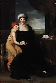 Portrait de Madame Campan, avec une pupille en costume oriental (Pholoé), 1807.