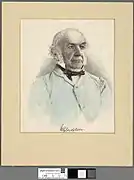 Portrait de William Ewart Gladstone (eau-forte, 1880).