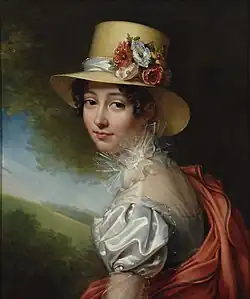 Portrait d'une jeune femme (la sœur de l'artiste, Zoé Duvidal de Montferrier), Salon de 1819, Washington, National Museum of Women in the Arts.