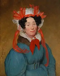 Portrait de femme au bonnet rouge et blanc, 1833, Barnard Castle, Bowes Museum.