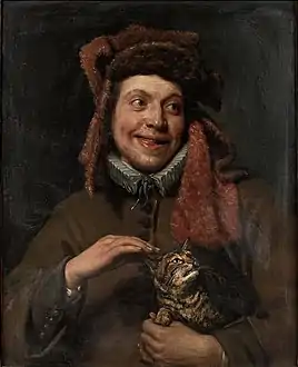 Portrait d'un jeune homme tenant un chat (Une allégorie du toucher) (vers 1640) de Michael Sweerts.
