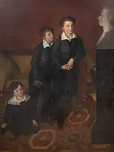 Portrait des trois fils du général Foy, 1826, localisation inconnue.
