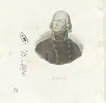 Portrait de Louis Lazare Hoche (lithographie conservée au Rijksmuseum).