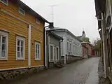 Cathédrale et maisons de bois du vieux Porvoo.