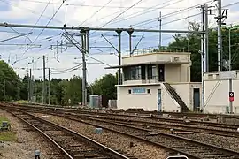 Poste d'aiguillage de la bifurcation en Y de la gare.