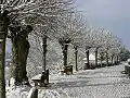 La promenade de la Poterne sous la neige.