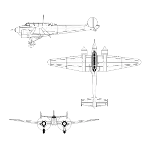 vue en plan de l’avion