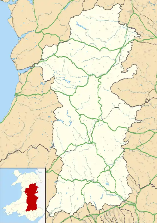 Carte des mégalithes du Powys