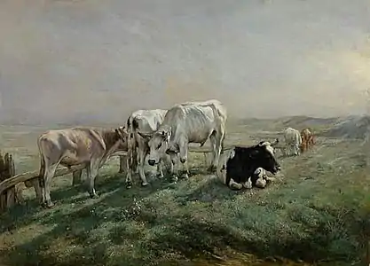 Vaches dans les dunes, Alfred Verwée, Collection Mesdag, La Haye