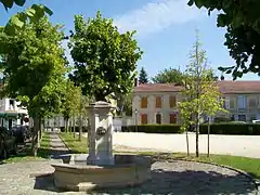 La place de Verdun et sa fontaine.