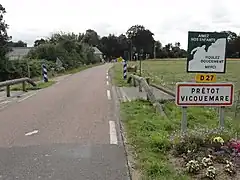 Entrée de Prétot-Vicquemare.