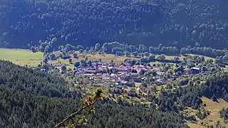 Prades vu de la Pique Redone.