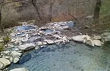 Source d'eau chaude de Prats-Balaguer - vue du dessus