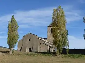 Façade sud de l'église, et clocher