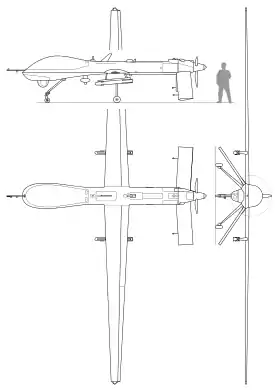 vue en plan de l’avion