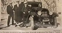 Victoire de la Hotchkiss 1933 Pilote Maurice Vaselle et Michel Buzy co/pilote et mécanicien usine Hotchkiss