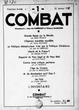 Image illustrative de l’article Combat (revue)